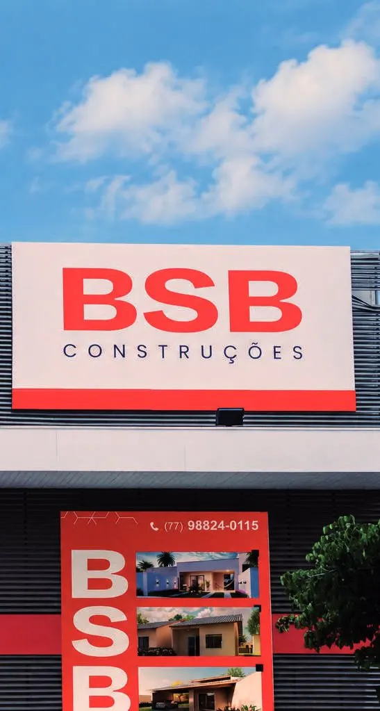 Fachada da sede da BSB Construções