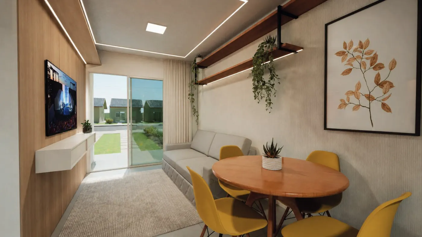 Sala de estar decorada